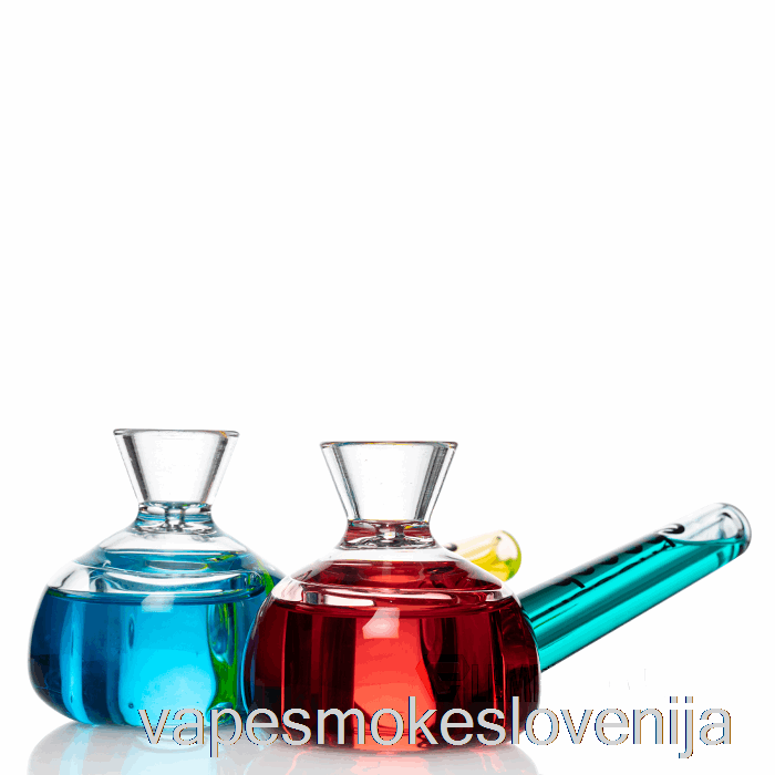 Vape Petrol Cheech Glass Dual Bun Frizable Ročna Cev Rumena/rdeča